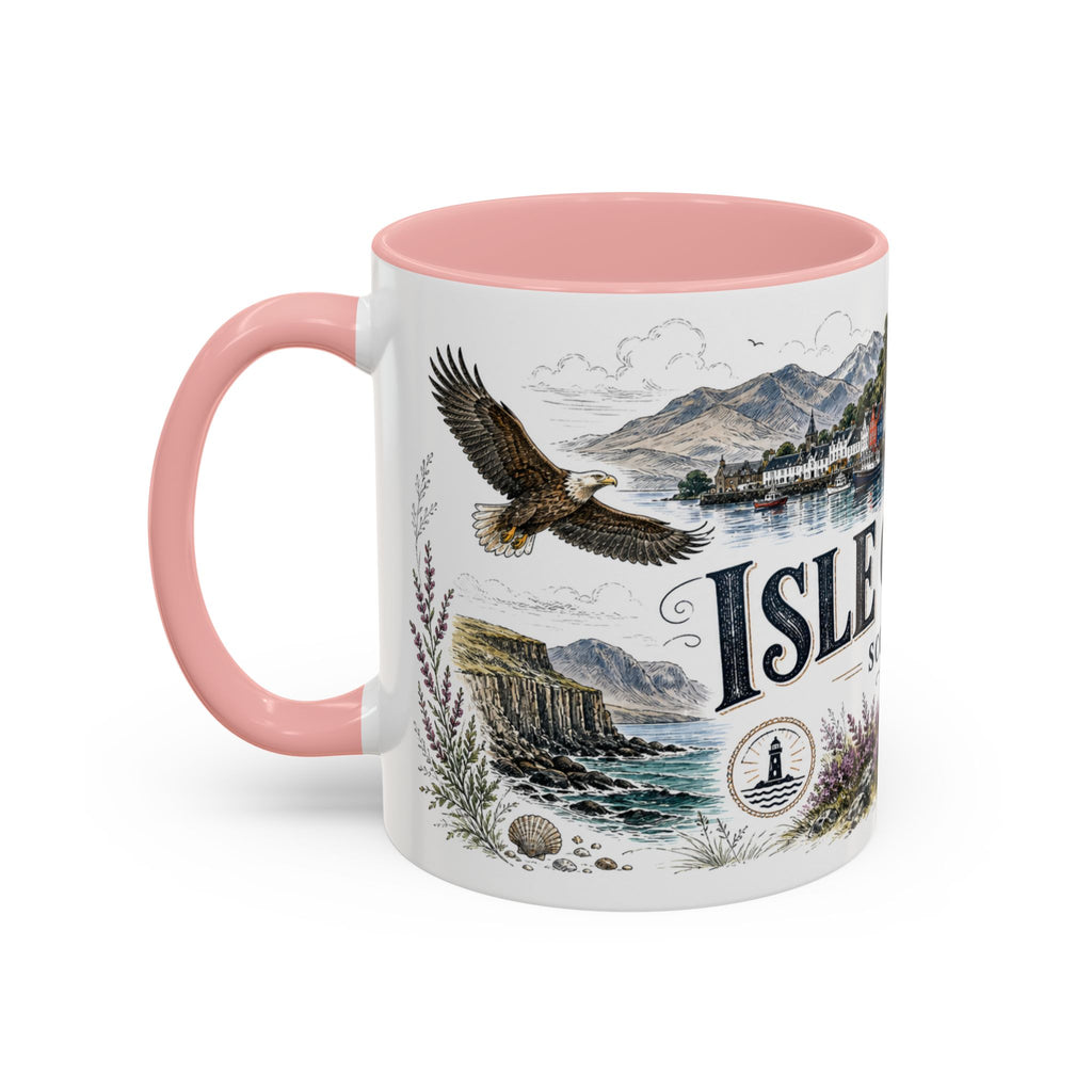 Isle of Mull Mug, Scotland Travel Souvenir, Bucket List Gift, Accent Ceramic Coffee Mug 11oz 15oz