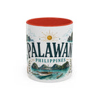 Palawan Coffee Mug | Travel Destination Souvenir Gift | Accent Color Ceramic 11oz 15oz