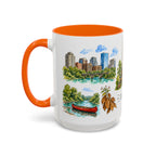 Durham Illustrated Travel Mug | City Souvenir Accent Coffee Mug | 11oz 15oz Ceramic Cup