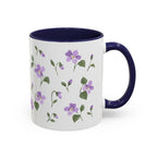 New Jersey Violet Mug, State Flower Floral Coffee Cup, 11oz Botanical Gift