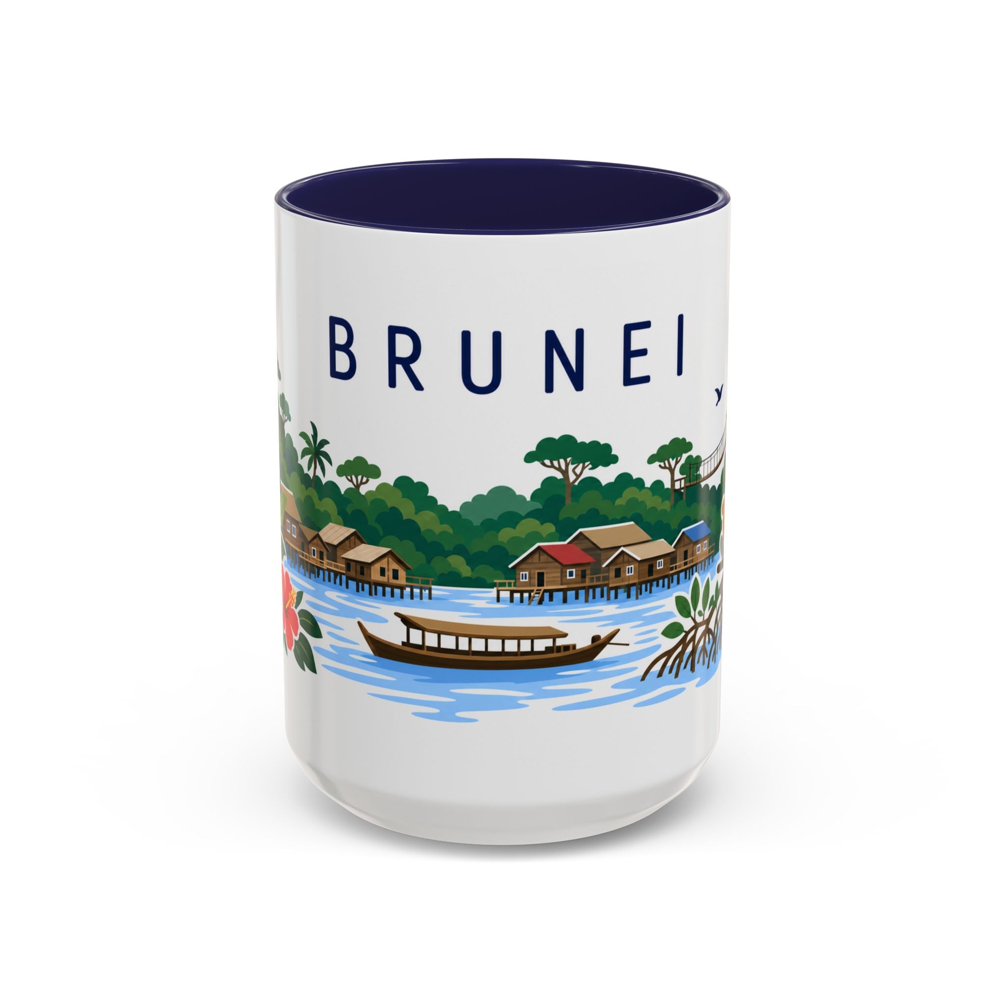 Brunei Coffee Mug | Travel Souvenir Accent Mug | Country Gift Ceramic Cup 11oz 15oz