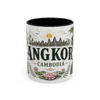 Angkor Coffee Mug | Travel Destination Souvenir Gift | Accent Color Ceramic 11oz 15oz