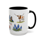 Dallas Illustrated Travel Mug | City Souvenir Accent Coffee Mug | 11oz 15oz Ceramic Cup