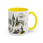 Tuscany Coffee Mug | Travel Destination Souvenir Gift | Accent Color Ceramic 11oz 15oz