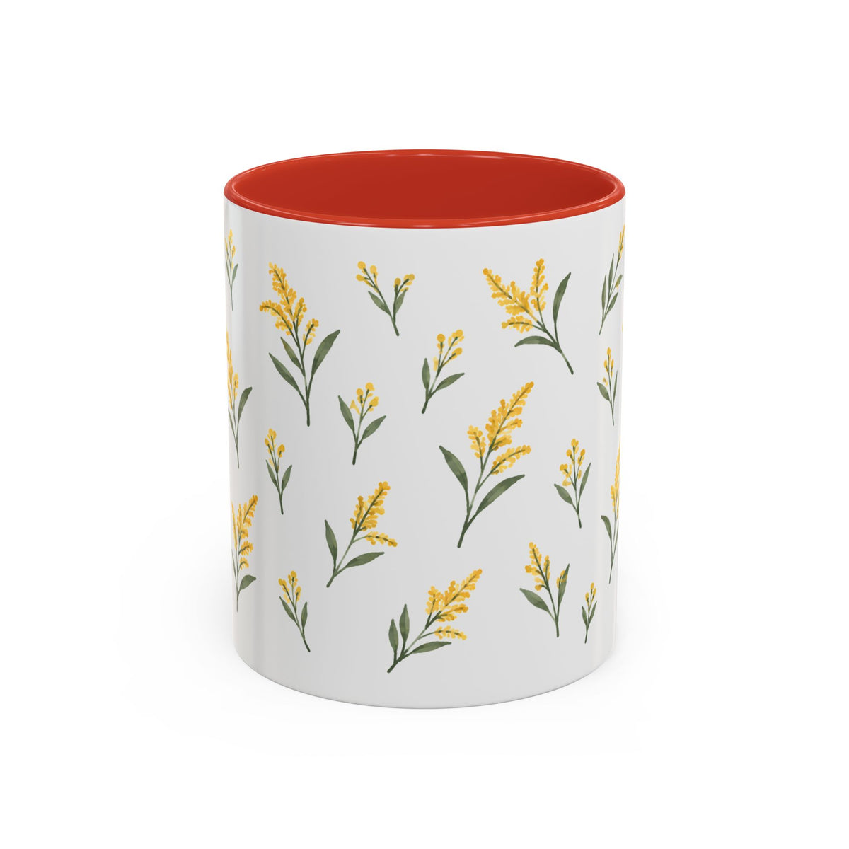 Nebraska Goldenrod Mug, State Flower Floral Coffee Cup, 11oz Botanical Gift