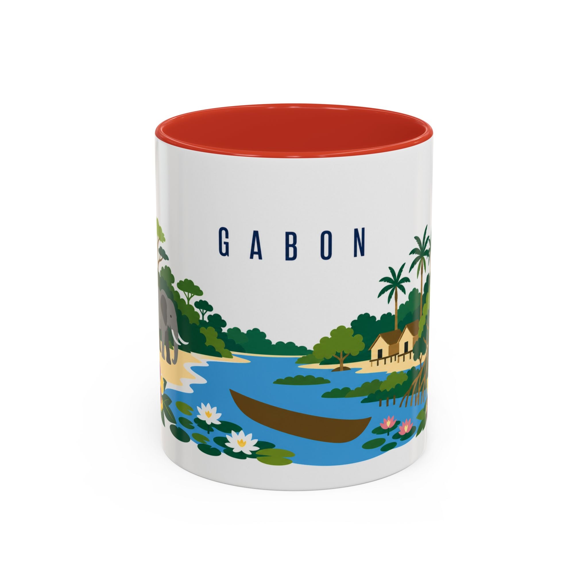Gabon Coffee Mug | Travel Souvenir Accent Mug | Country Gift Ceramic Cup 11oz 15oz