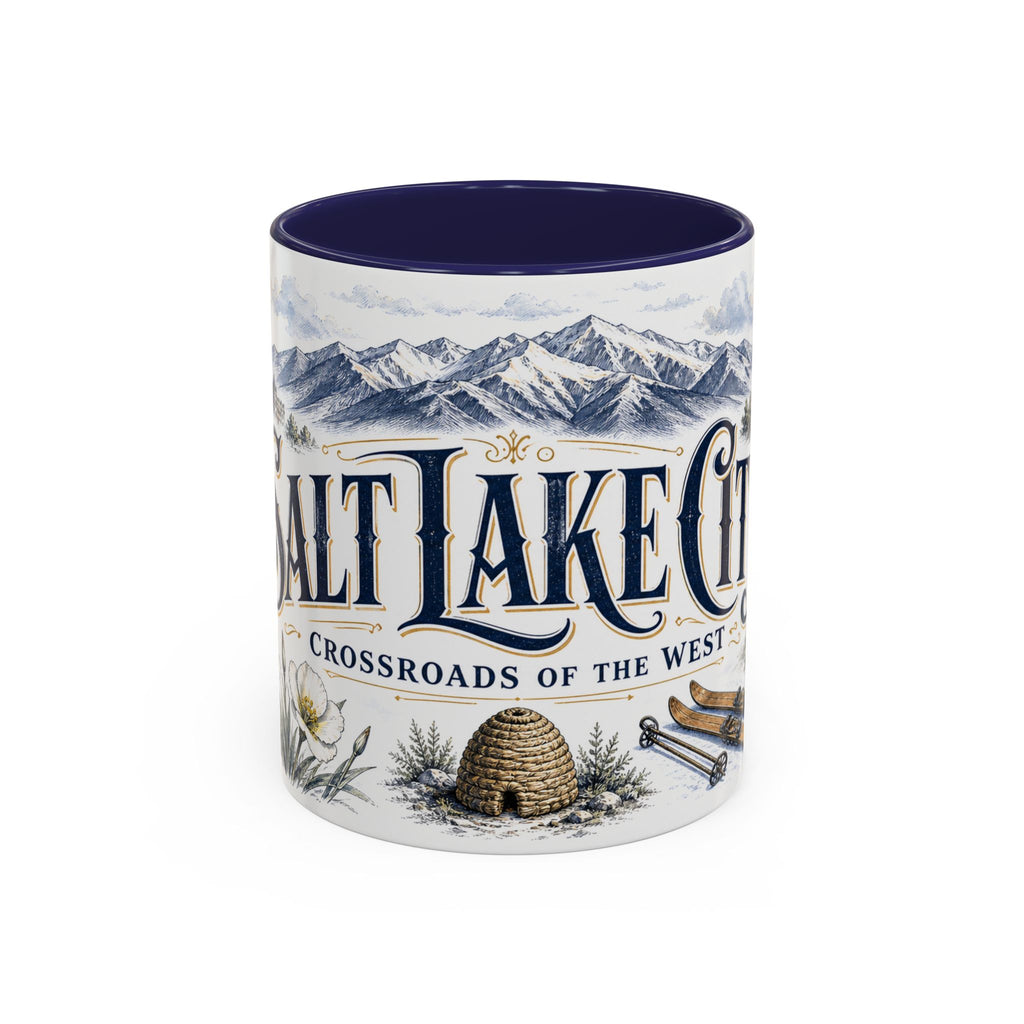 Salt Lake City Coffee Mug | United States Travel Souvenir | Vintage Illustrated City Gift | 11 oz 15 oz Accent Mug
