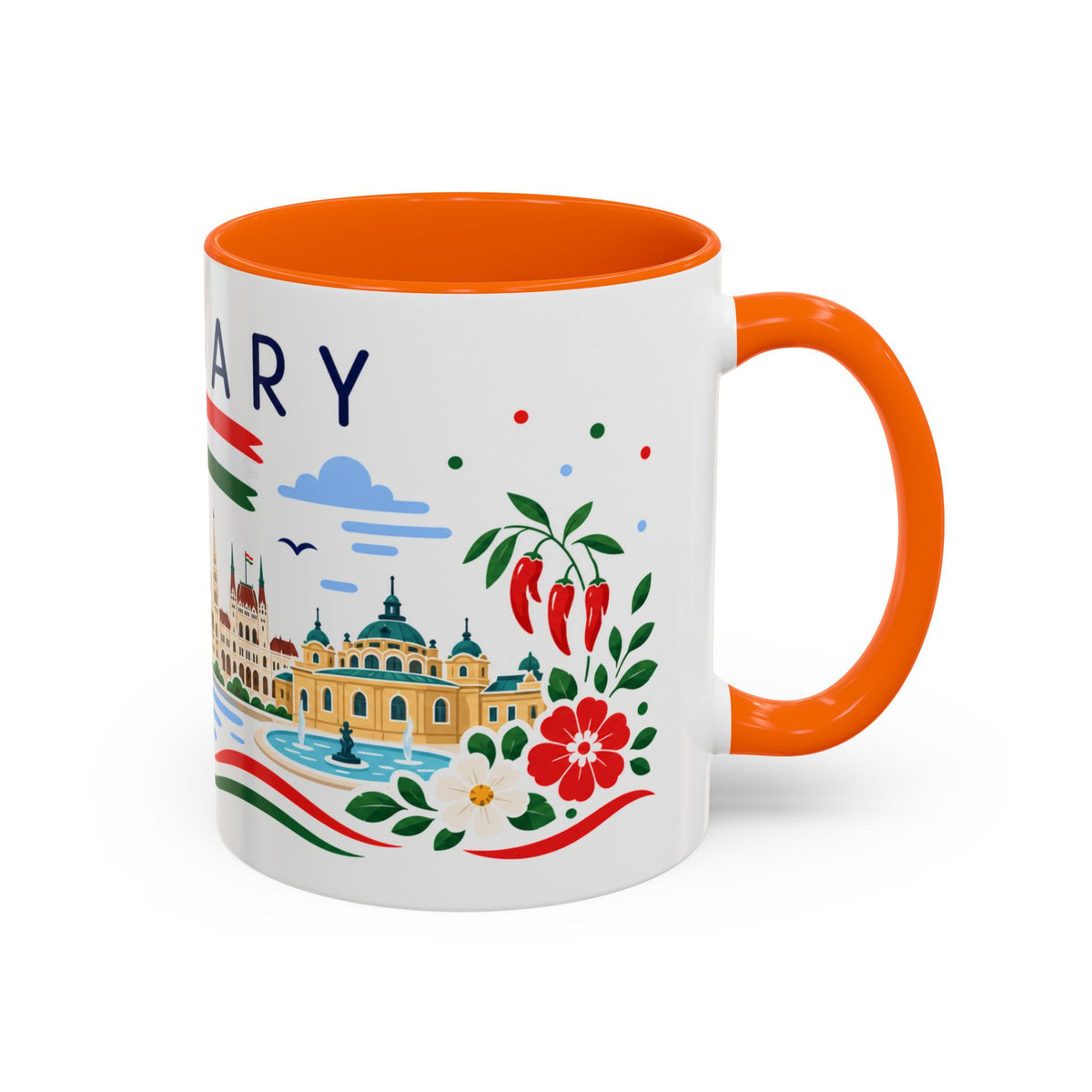 Hungary Coffee Mug | Travel Souvenir Accent Mug | Country Gift Ceramic Cup 11oz 15oz