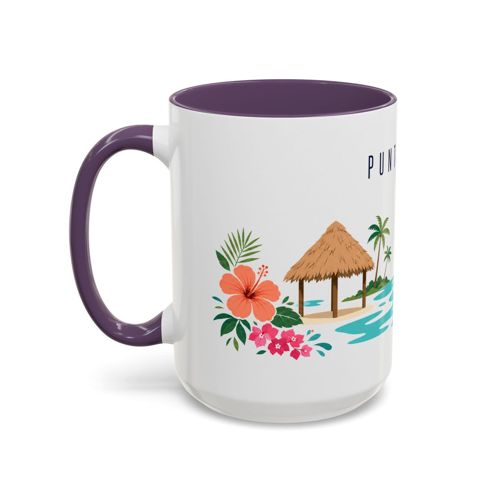 Punta Cana Coffee Mug | Dominican Republic Travel Souvenir | Porcelain Decal City Gift | 11oz 15oz Accent Mug