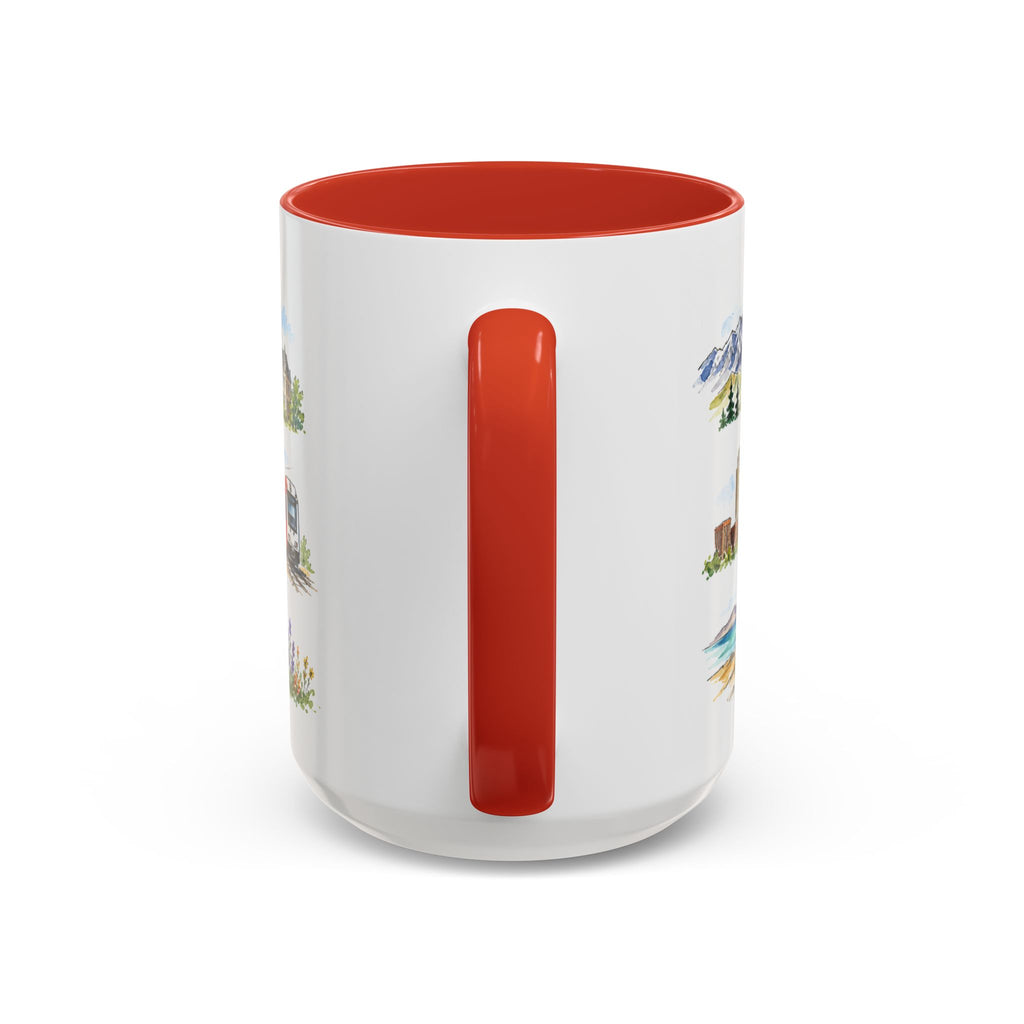 Salt Lake City Illustrated Travel Mug | City Souvenir Accent Coffee Mug | 11oz 15oz Ceramic Cup