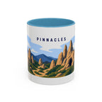Pinnacles National Park Coffee Mug | Solid Color Block Park Souvenir | 11oz 15oz Accent Mug
