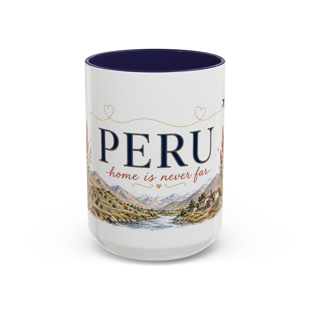 Peru Home Country Mug | Moving Away Gift | Long Distance Friendship | 11 oz 15 oz Accent Mug