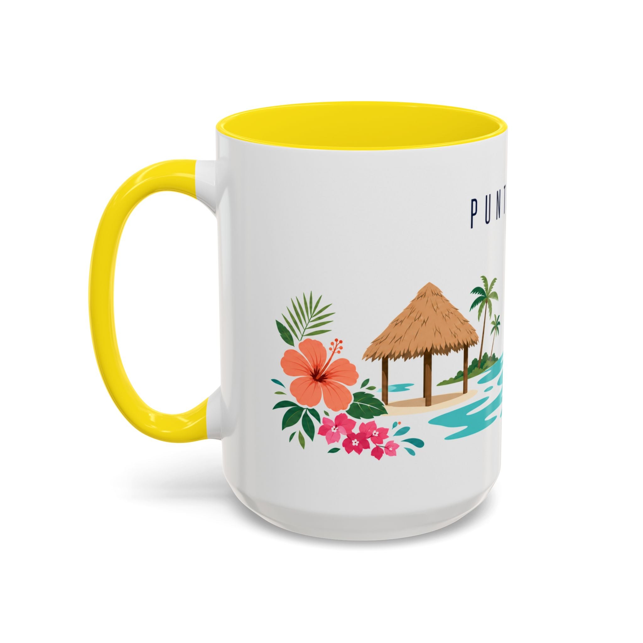Punta Cana Coffee Mug | Dominican Republic Travel Souvenir | Porcelain Decal City Gift | 11oz 15oz Accent Mug