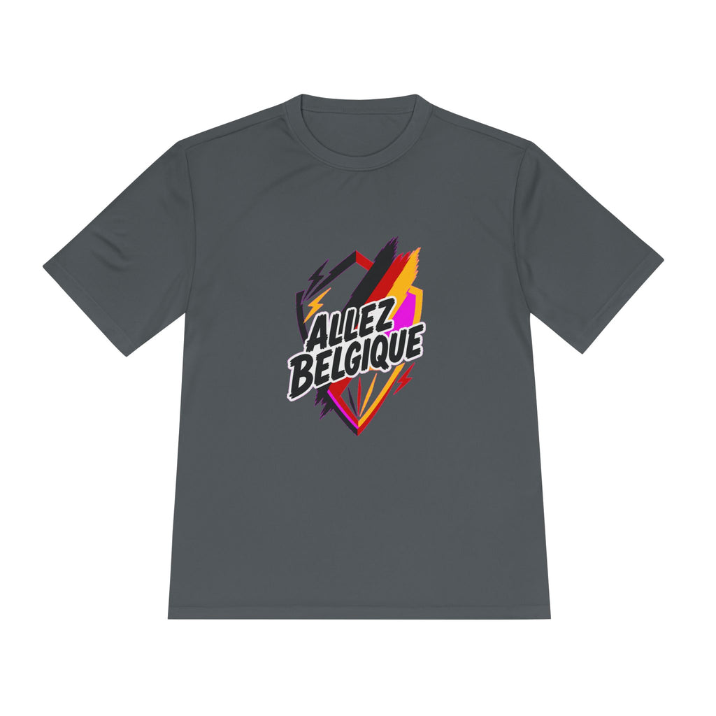 Allez Belgique Soccer Fan Shirt, Moisture Wicking Sport Tee