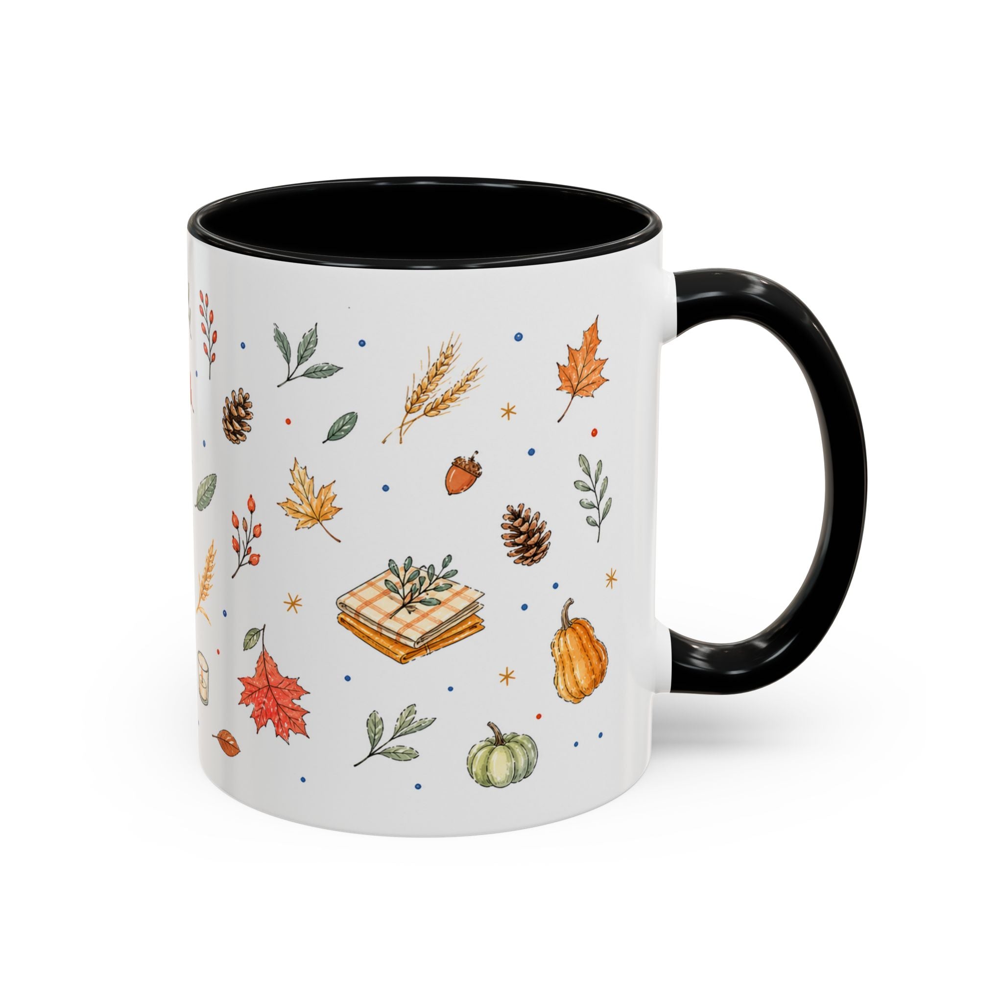 Thanksgiving Baking Mug | Watercolor Autumn Gift | Pumpkin Pie Accent Coffee Cup 11oz 15oz