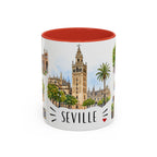 Seville Illustrated Travel Mug | City Souvenir Accent Coffee Mug | 11oz 15oz Ceramic Cup