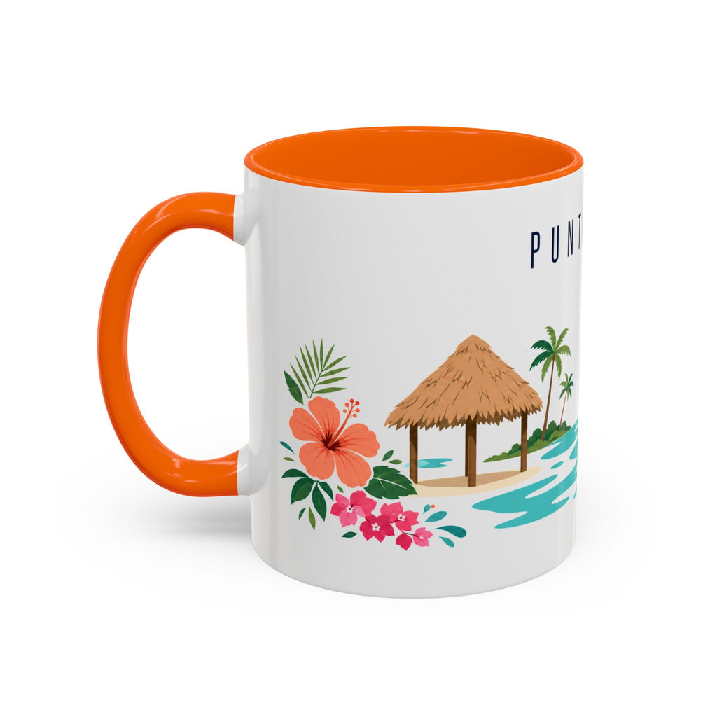 Punta Cana Coffee Mug | Dominican Republic Travel Souvenir | Porcelain Decal City Gift | 11oz 15oz Accent Mug