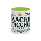 Machu Picchu Coffee Mug | Travel Destination Souvenir Gift | Accent Color Ceramic 11oz 15oz