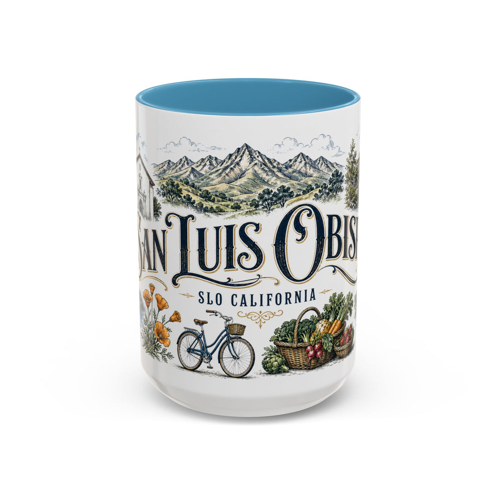 San Luis Obispo Coffee Mug | United States Travel Souvenir | Vintage Illustrated City Gift | 11 oz 15 oz Accent Mug