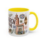 Marrakech Medina Coffee Mug | Travel Destination Souvenir Gift | Accent Color Ceramic 11oz 15oz