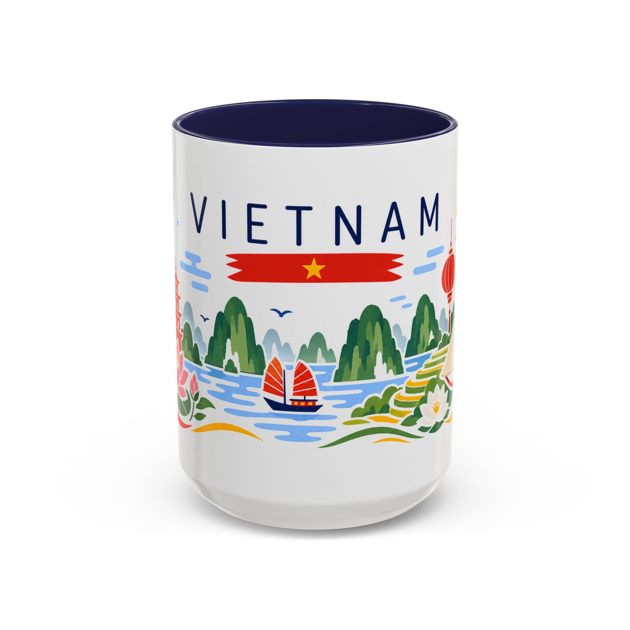 Vietnam Coffee Mug | Travel Souvenir Accent Mug | Country Gift Ceramic Cup 11oz 15oz