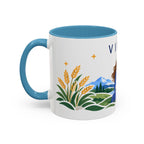 Virgo Zodiac Coffee Mug | Maiden and Wheat Design | Astrology Birthday Gift | 11 oz 15 oz Ceramic Accent Mug