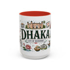 Dhaka Coffee Mug | Bangladesh Souvenir Travel Gift | Accent Color Ceramic 11oz 15oz