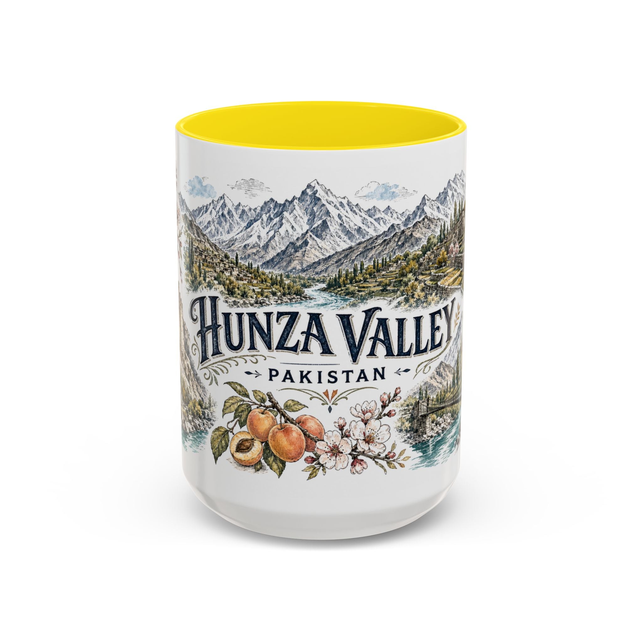 Hunza Valley Mug, Pakistan Travel Souvenir, Bucket List Gift, Accent Ceramic Coffee Mug 11oz 15oz