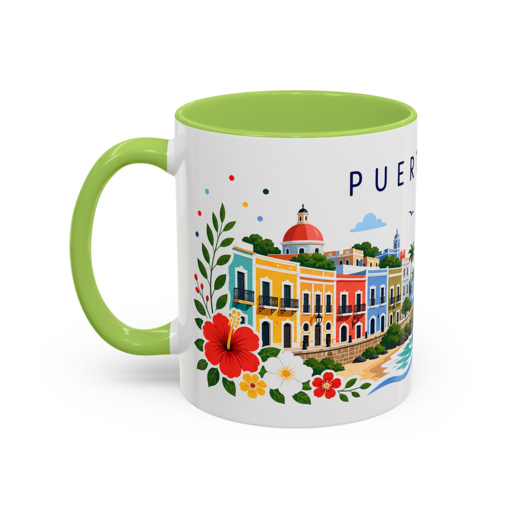 Puerto Rico Coffee Mug | Travel Souvenir Accent Mug | Place Gift Ceramic Cup 11oz 15oz