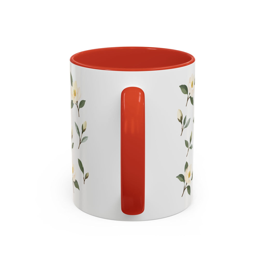 Georgia Sweetbay Magnolia Mug, State Flower Floral Coffee Cup, 11oz Botanical Gift