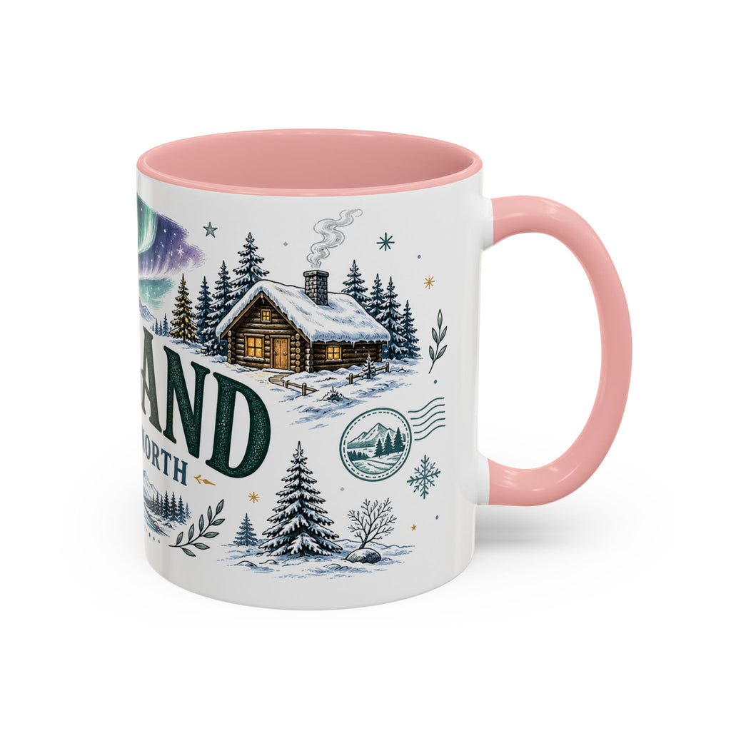 Lapland Coffee Mug | Travel Destination Souvenir Gift | Accent Color Ceramic 11oz 15oz