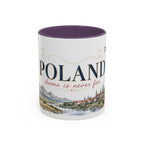 Poland Home Country Mug | Moving Away Gift | Long Distance Friendship | 11 oz 15 oz Accent Mug