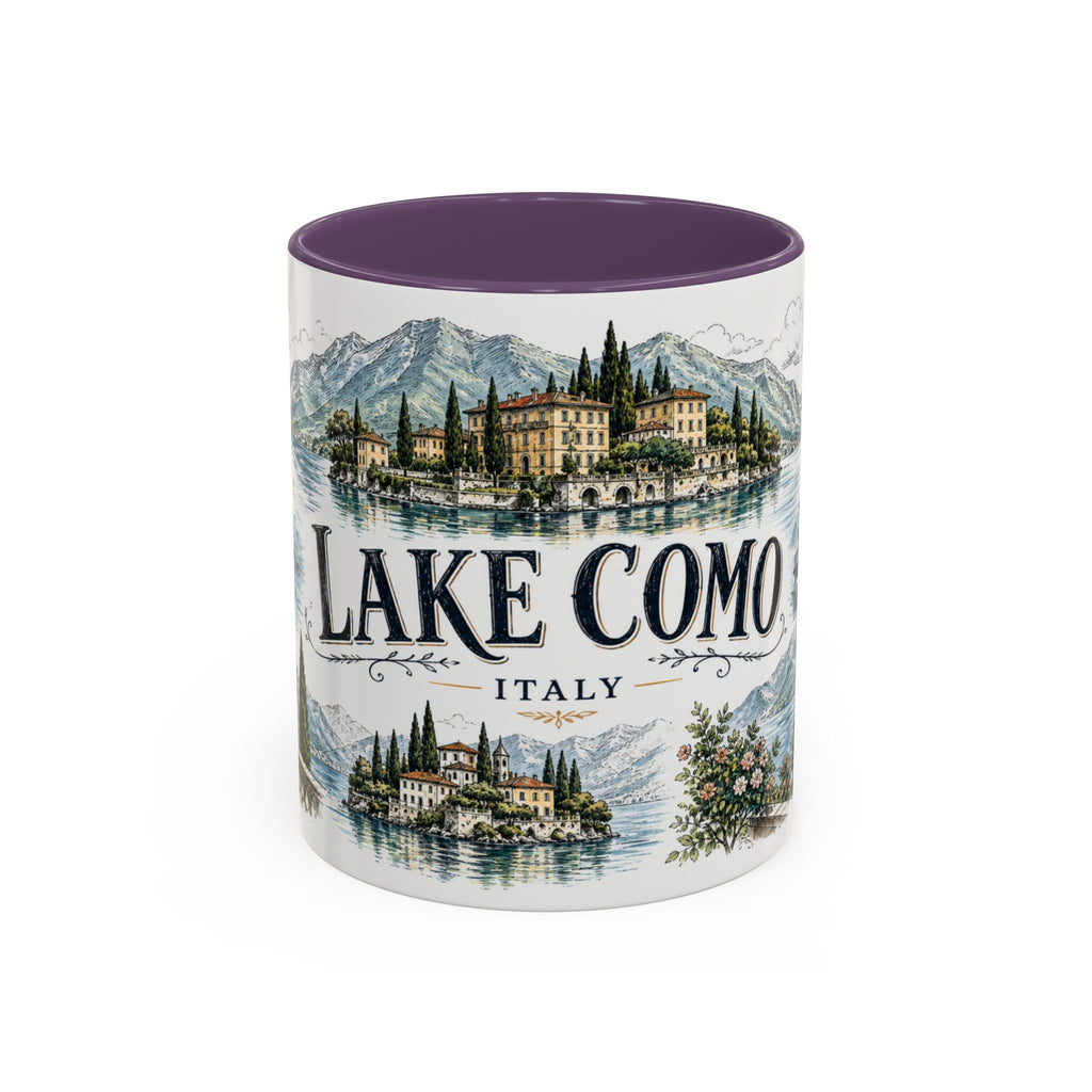 Lake Como Mug, Italy Travel Souvenir, Bucket List Gift, Accent Ceramic Coffee Mug 11oz 15oz