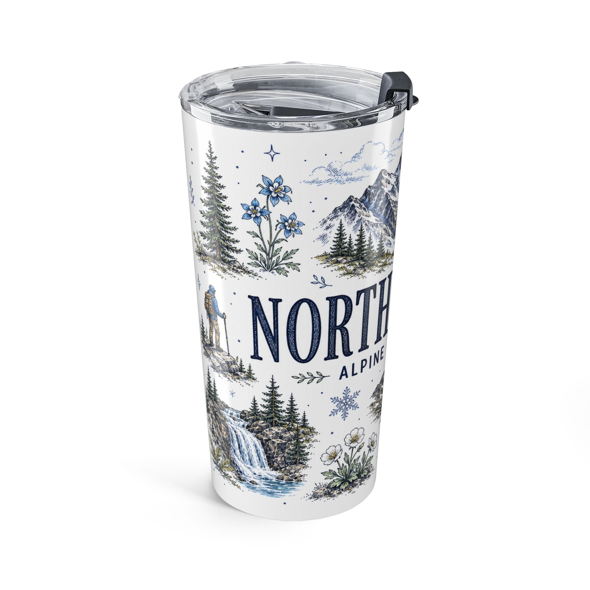 North Cascades National Park 20oz Tumbler | Washington Alpine Glacier Hiking Gift | Insulated Stainless Steel Travel Cup