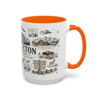 Grand Teton Coffee Mug | National Park Hiking Wyoming Gift | Accent Color Ceramic 11oz 15oz