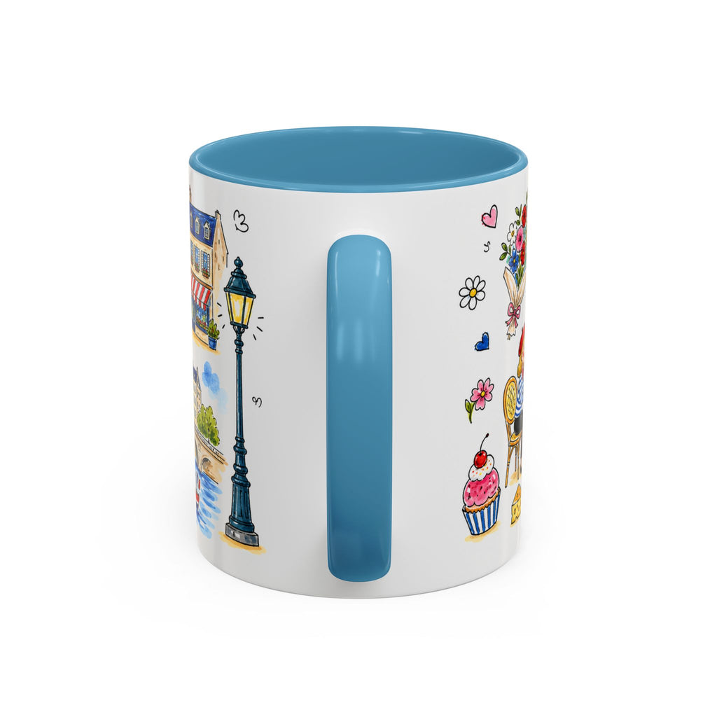 Paris Travel Mug | European City Souvenir Accent Coffee Mug | 11oz 15oz Ceramic Cup