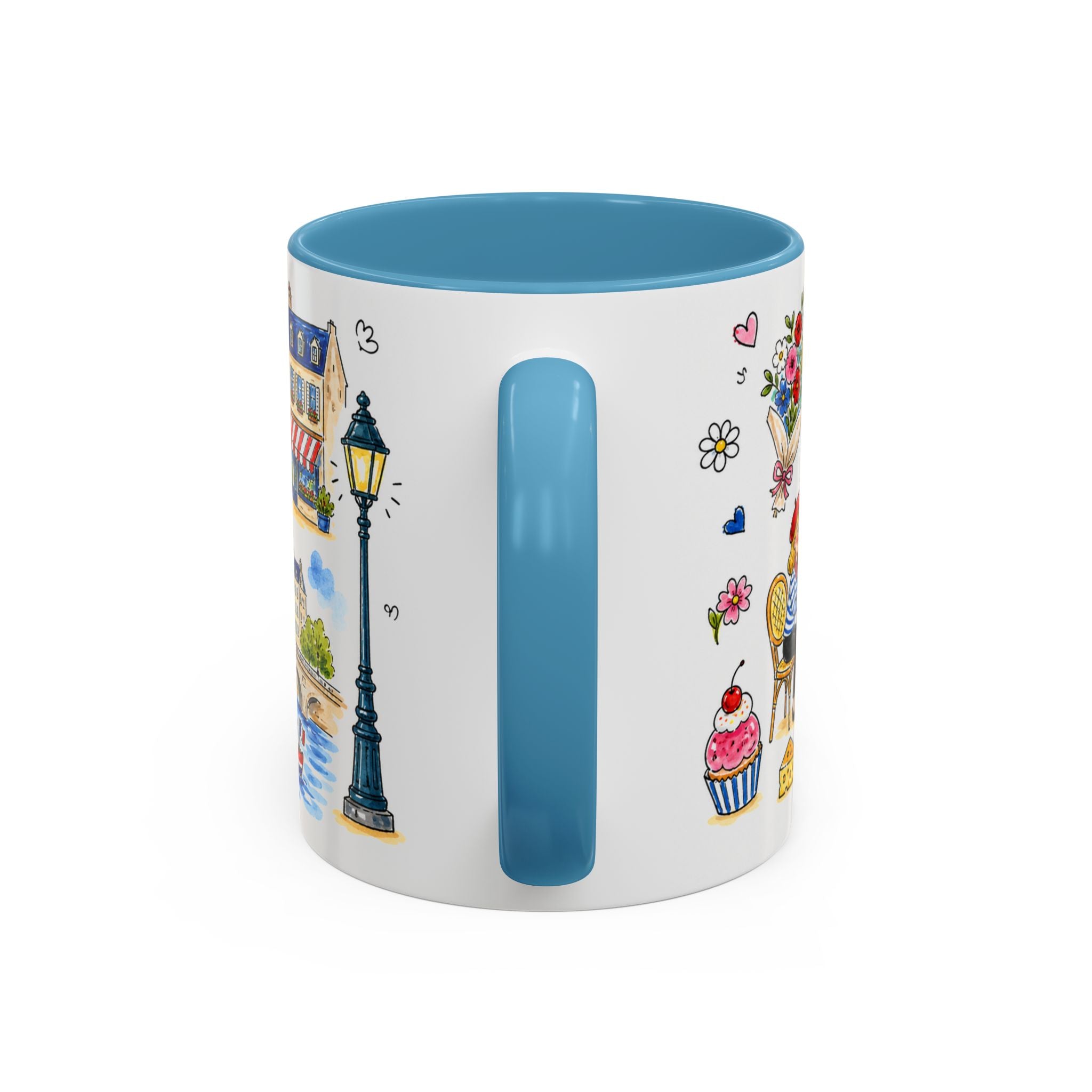 Paris Travel Mug | European City Souvenir Accent Coffee Mug | 11oz 15oz Ceramic Cup