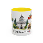 Sacramento Illustrated Travel Mug | City Souvenir Accent Coffee Mug | 11oz 15oz Ceramic Cup