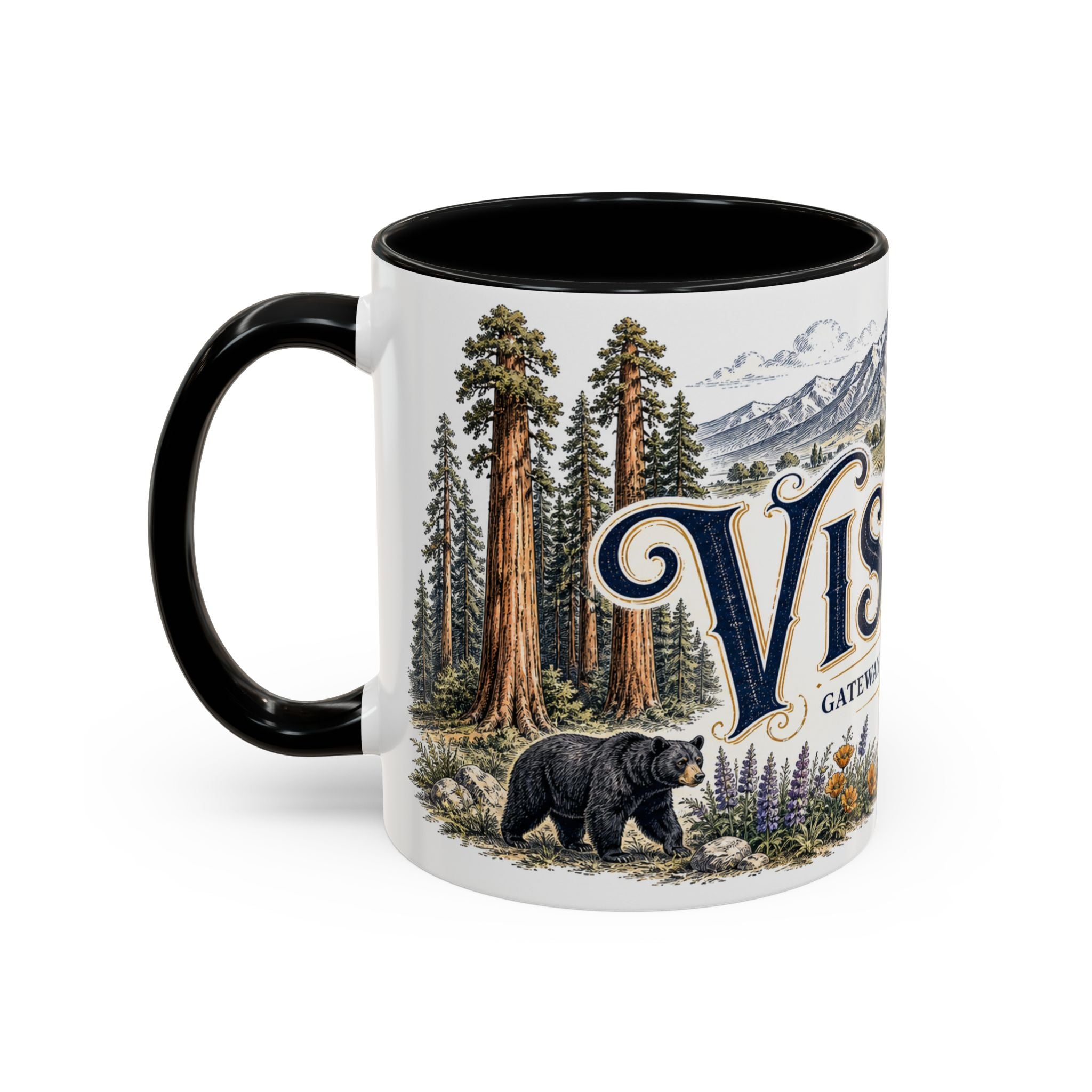 Visalia Coffee Mug | United States Travel Souvenir | Vintage Illustrated City Gift | 11 oz 15 oz Accent Mug
