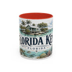 Florida Keys Mug, Florida Travel Souvenir, Bucket List Gift, Accent Ceramic Coffee Mug 11oz 15oz