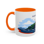 Faroe Islands Coffee Mug | Travel Destination Souvenir Gift | Accent Color Ceramic 11oz 15oz
