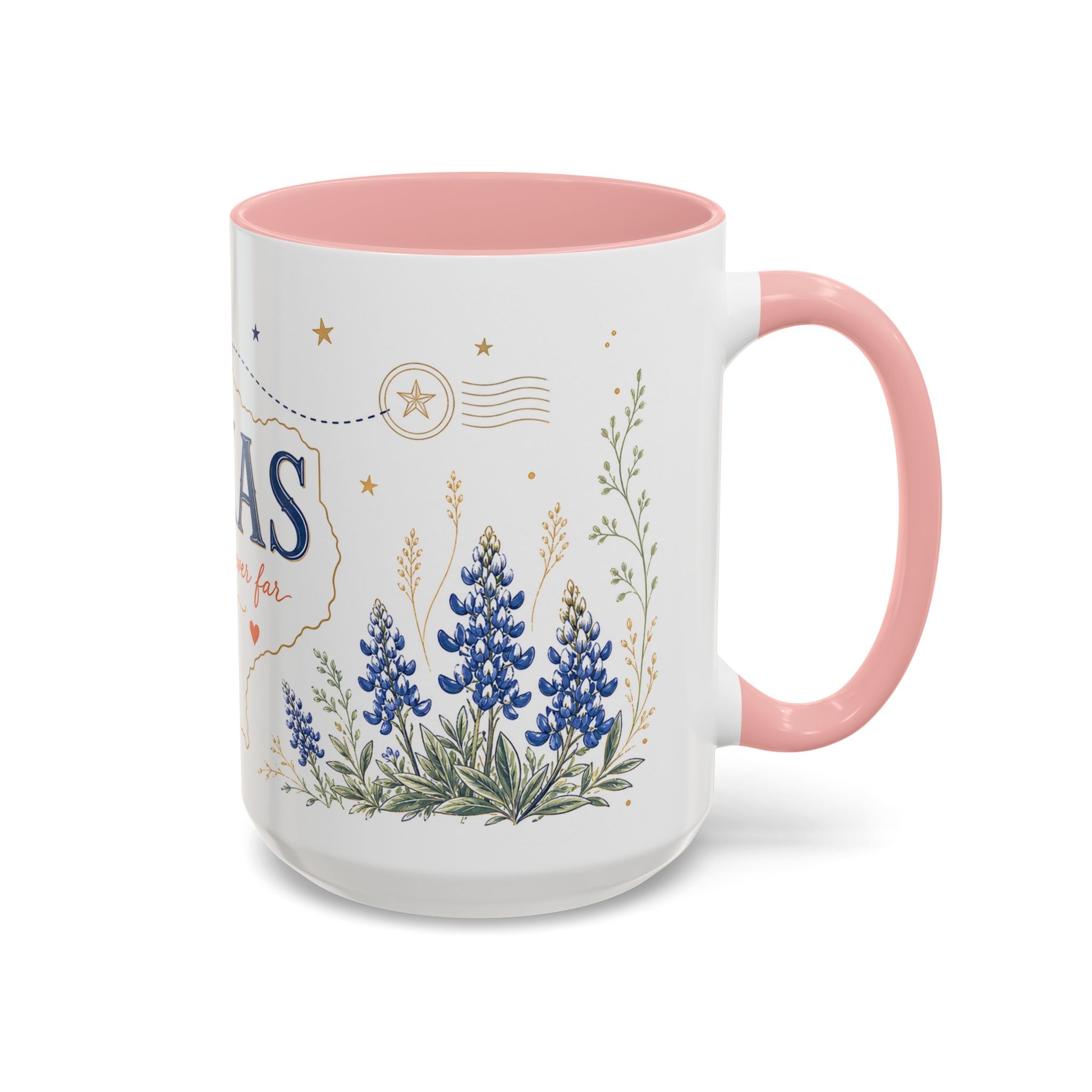 Texas State Map Mug | Bluebonnet Botanical Design, Home Reminder Coffee Cup