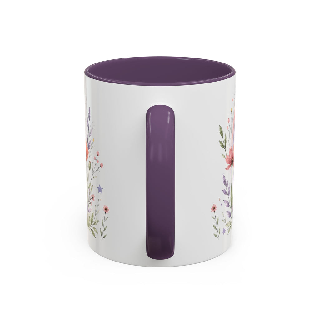 Personalized Kindergarten Teacher Mug | Custom Name Wildflower Rainbow Cup | Back to School Gift