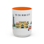 Ho Chi Minh City Coffee Mug | Vietnam Travel Souvenir | Porcelain Decal City Gift | 11oz 15oz Accent Mug