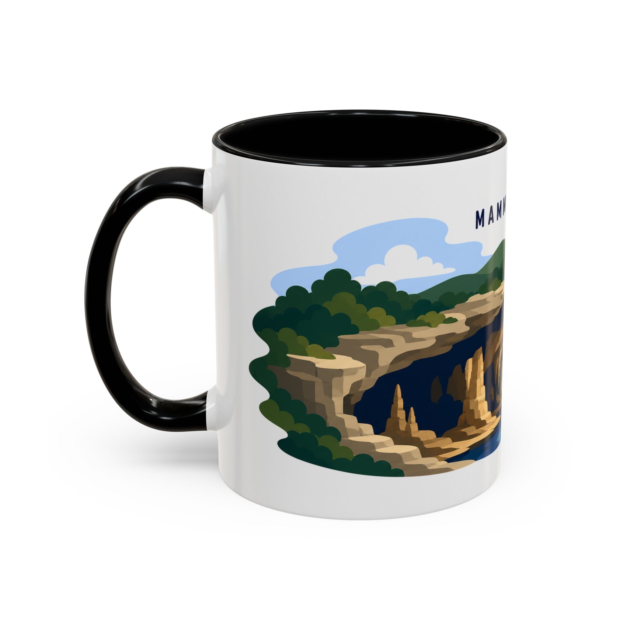 Mammoth Cave National Park Coffee Mug | Solid Color Block Park Souvenir | 11oz 15oz Accent Mug