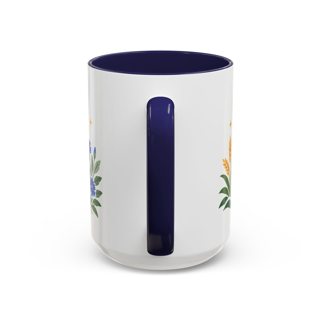 Virgo Zodiac Coffee Mug | Maiden and Wheat Design | Astrology Birthday Gift | 11 oz 15 oz Ceramic Accent Mug