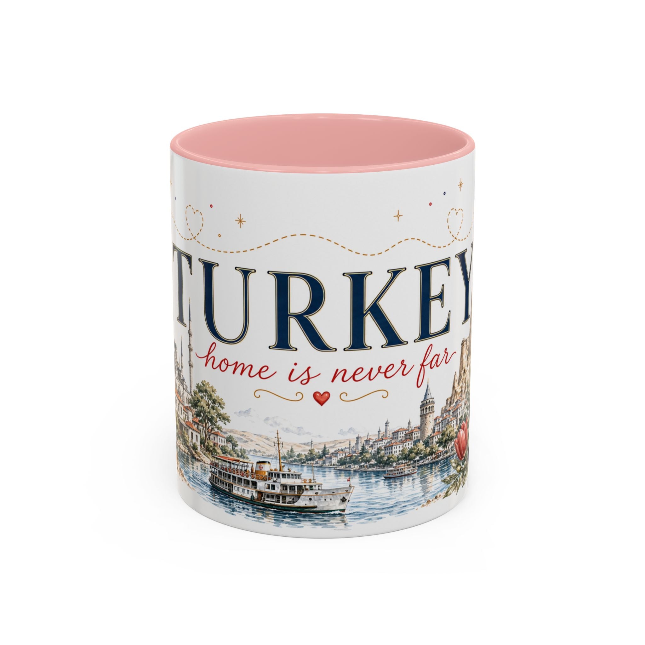 Turkey Home Country Mug | Moving Away Gift | Long Distance Friendship | 11 oz 15 oz Accent Mug