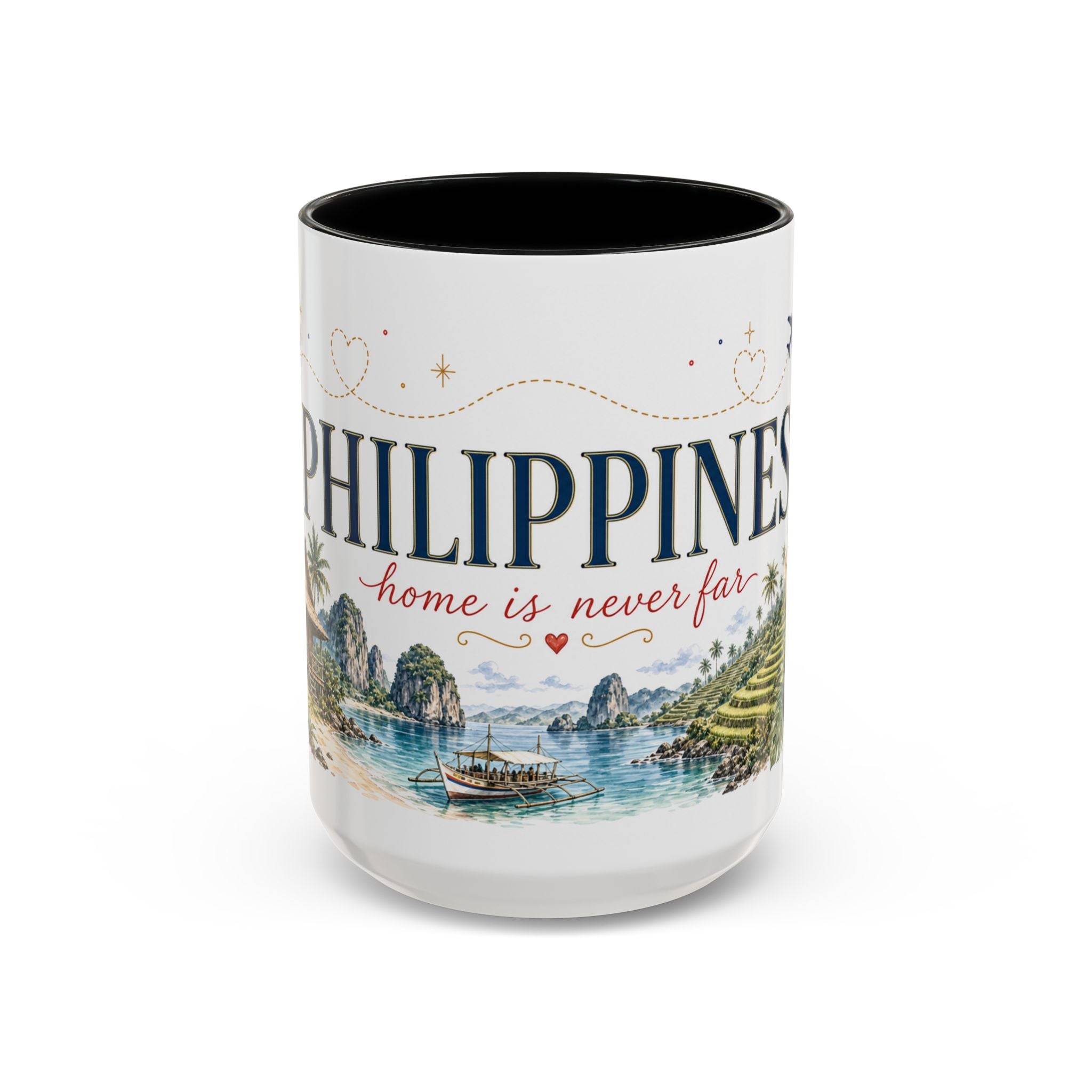 Philippines Home Country Mug | Moving Away Gift | Long Distance Friendship | 11 oz 15 oz Accent Mug