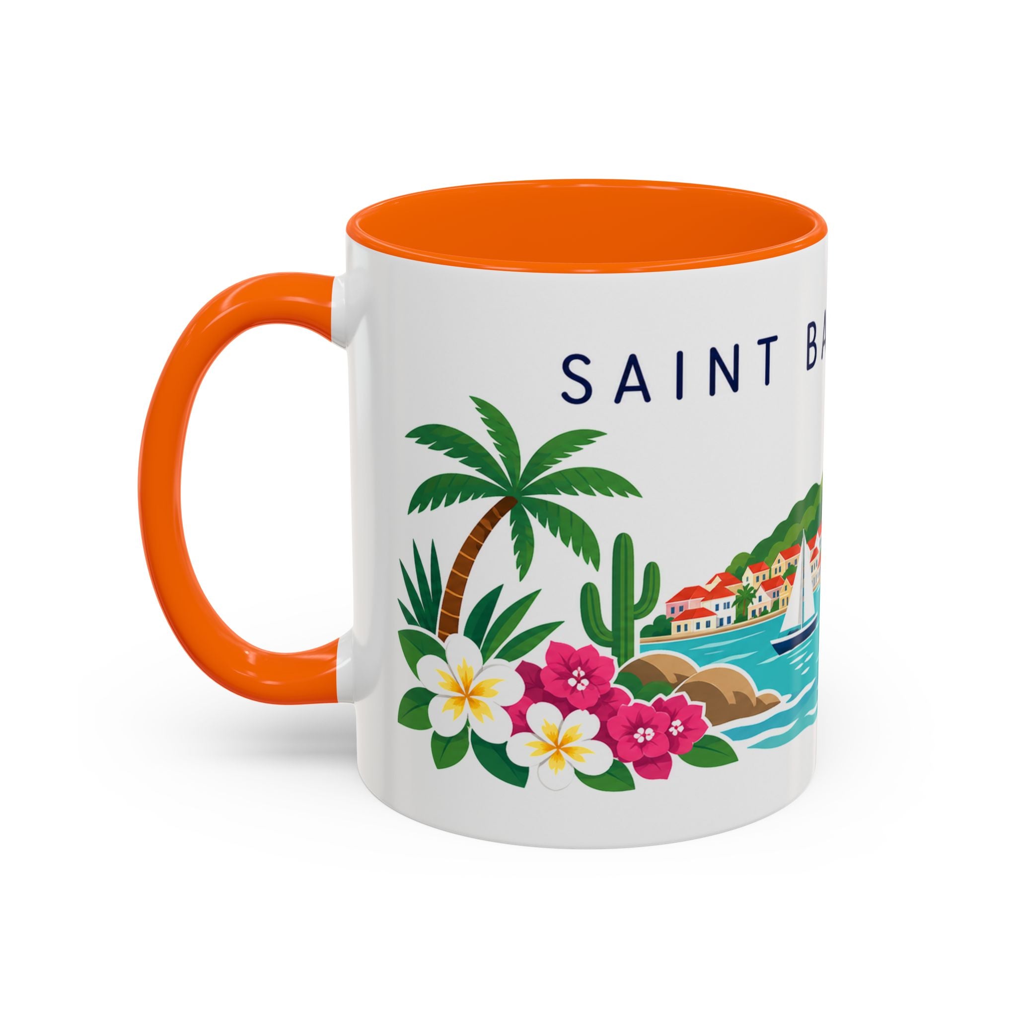 Saint Barthélemy Coffee Mug | Travel Souvenir Accent Mug | Country Gift Ceramic Cup 11oz 15oz