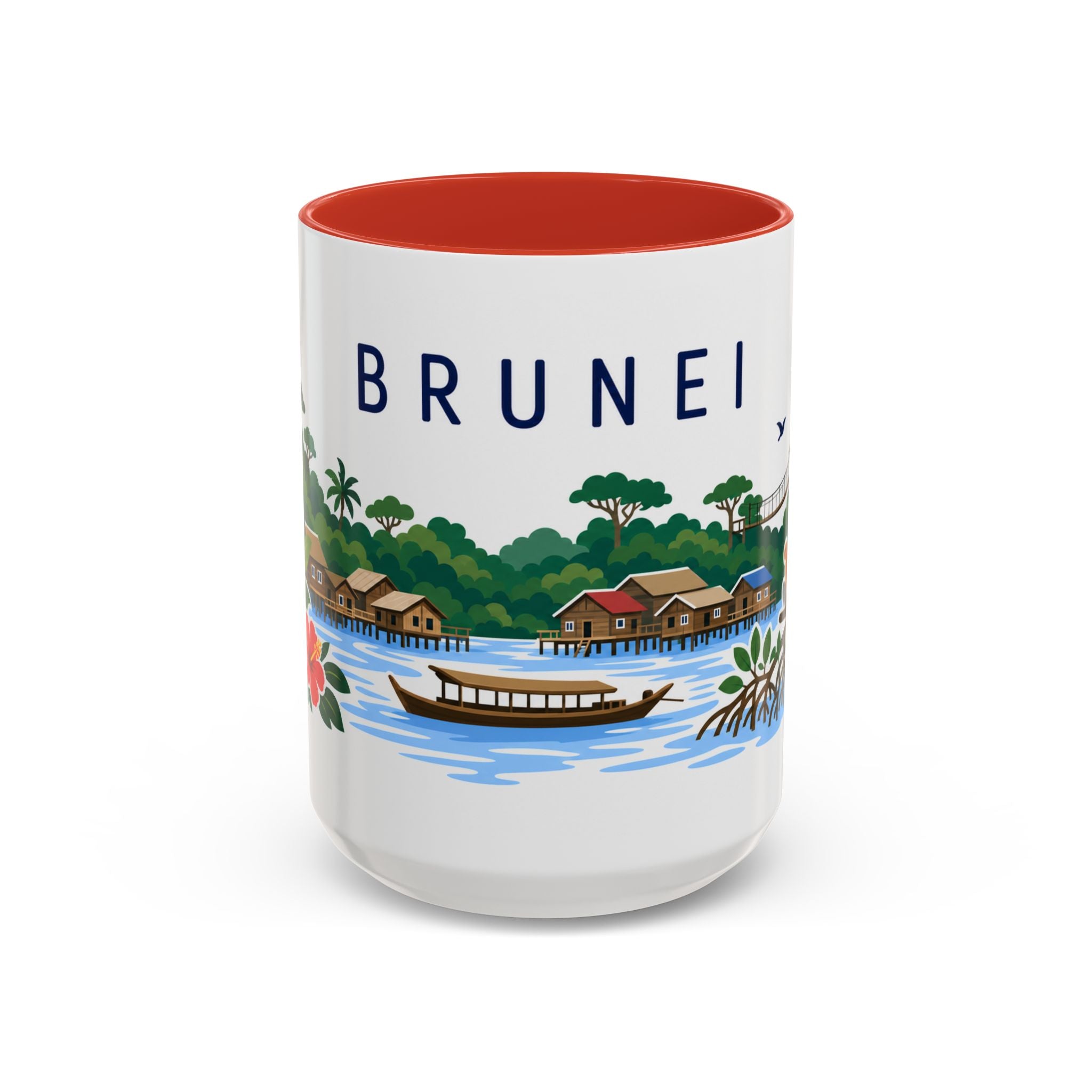 Brunei Coffee Mug | Travel Souvenir Accent Mug | Country Gift Ceramic Cup 11oz 15oz